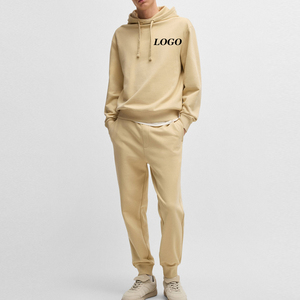 Conjunto de Sudadera con Capucha y Pantalones de Forro Polar para Hombre, 350GSM, Grueso, para Invierno 2026 / Conjunto de Sudadera con Capucha y Pantalones de Forro Polar para Hombre, 300GSM, Suave y Cálido, de Dos Piezas - Product Image 1