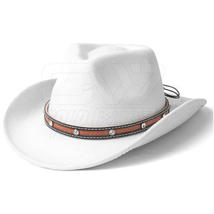 Chapeau en cuir de style occidental avec design en relief pour les chapeaux en cuir à l'aspect extérieur de la mode - Product Image 1