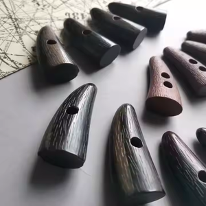 ชุดแว่นตาฮอร์นสำหรับเสื้อสูทเสื้อโค้ท15มม. 20มม. สีดำกระดุมกระดุมกระดุมเขาควายแท้จากงานฝีมือเสี้ยว - Product Image 2