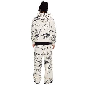 Custom Acid Wash 100% Cotton <b>Tracksuit</b> Set Men Streetwear Flared Jogger Hoodie Sweatpants Puff Print Sun-Faded Vintage <b>Retro</b> - Product Image 5