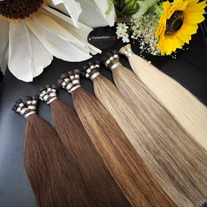 Extensiones de cabello humano virgen de trama de PU de calidad superior 2025 100% estilos de cutícula completa recta incluyendo Cuerpo rizado ondulado Vietnam - Product Image 2