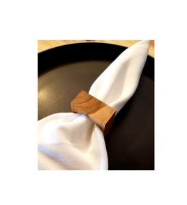 Servilleteros de madera rústica hechos a mano, decoración de mesa de comedor de granja, utensilios de cocina de madera Natural para bodas, cenas surtidas - Product Image 3