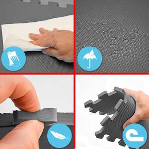 Tapis de jeu écologique en mousse EVA à emboîtement du fournisseur de gros OEM Motif croisé Gris Taille 12 Caractéristique étanche pour les sports de gymnastique - Product Image 5