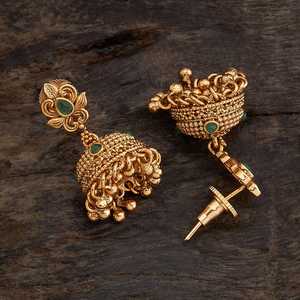 Pendientes Antiguos Chapados en Oro con Perla y Diamante en Estilo Lágrima para Boda, Fiesta o Regalo, Inspiración Religiosa 169536 - Product Image 3