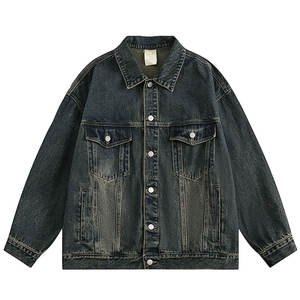 Chaquetas de hombre de MATERIAL PERSONALIZADO, ropa informal de alta calidad, hip hop, moda, color Denim, transpirable, chaqueta de estilo callejero para hombre - Product Image 4