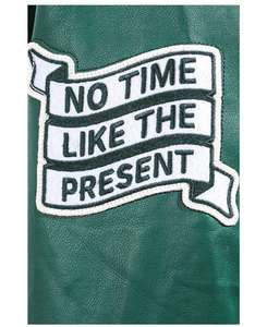 แจ็คเก็ตวาร์ซิตี้สีเขียวคุณภาพสูง คอวี ติดกระดุม สำหรับผู้ชาย ผ้าเรียบ ย้อมสีเคลือบ แจ็คเก็ตลำลองสำหรับฤดูหนาว ทำจากผ้าขนสัตว์  แจ็คเก็ตสั่งทำสำหรับผู้ชาย - Product Image 4