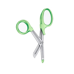 Tijeras de corte de vendaje Tijeras universales 1 Sonda de hoja puntiaguda 180 mm 7 "Mango de plástico verde Tijera de utilidad de acero inoxidable - Product Image 5