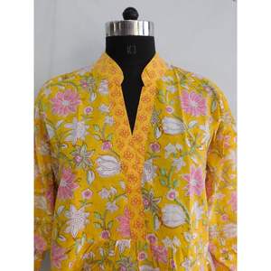 Tunique courte en coton pour femmes, robes patchwork, couleurs d'été, vente en gros - Product Image 2