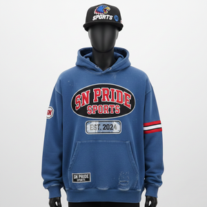 Sudadera con Capucha de Alta Calidad para Hombre, Ecológica, con Estampado Personalizado y Bordado, de Forro Polar de Poliéster/Algodón, Estilo Casual, Corte Regular, para Otoño e Invierno - Product Image 1