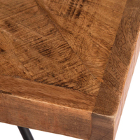 Ensemble de table à manger moderne en bois massif à motif en chevrons pliable en 3 pièces, chaises à dossier croisé, design gain de place pour salles à manger