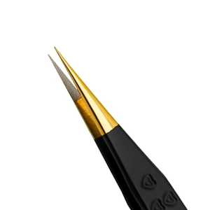 Ensemble de pincettes d'extension de cils professionnelles en acier inoxydable Volume de précision outils d'artiste de cils classiques poignée antidérapante pointe pointue - Product Image 6