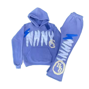 Survêtements de haute qualité sweat à capuche évasé et ensemble de pantalons unisexe survêtements et survêtements empilés - Product Image 3