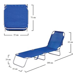 เก้าอี้อาบแดดพับได้พร้อมกระเป๋าเป้สะพายหลังขนาด180x55x62ซม. สามารถรับน้ำหนักได้มากถึง120กก. - Product Image 5