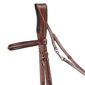 Popular diseño de moda anatómico de lujo de cuero genuino caballo brida de lujo con hebillas de latón elegante cosido de Horsekraft muestra - Product Image 4