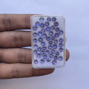 6mm 7mm 8mm naturel bleu Tanzanite à facettes coupe ronde pierre précieuse en vrac pour la fabrication de bijoux collier pierres anneaux pendentif brillant - Product Image 4