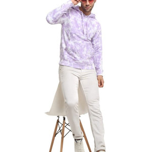 Baiscs hoodies conception personnalisée hommes soleil délavé à capuche doux confortable lâche avant solide cravate teinture pour automne rue mode 2026 - Product Image 5