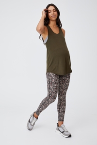 Pantalones de maternidad de cintura alta para mujeres embarazadas, mallas de embarazo de cintura alta hechas a medida, mallas de material ajustable y suave - Product Image 2