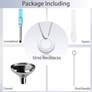 Collar de urna en blanco de un lado para cenizas humanas, cadena de longitud ajustable adecuada para mujeres, hombres, joyería de memoria, urna de tamaño personalizado - Product Image 6