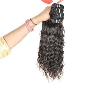 Máquina vietnamita ondulada natural, doble trama, Color de onda profunda, cutícula negra alineada, extensiones de cabello humano crudo para mujeres, templo - Product Image 4