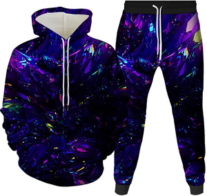 Vêtements de sport pour hommes en polyester personnalisés 3D Sublimation Sweatshirts Streetwear Jogging Workout Suit Active Wear's - Product Image 3