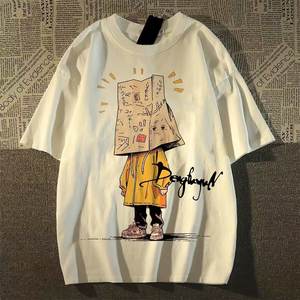 Camiseta larga y cuadrada de gran tamaño de lujo para hombre, logotipo personalizado, algodón pesado, pequeño hombro caído, nuevo diseño, estilo informal - Product Image 5