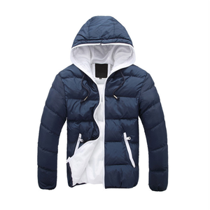 Chaqueta acolchada de invierno con capucha y logotipo personalizado, chaqueta acolchada de algodón a la moda para hombre - Product Image 5