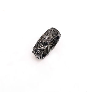 Anillo Burraq Clásico de Acero de Damasco Hecho a Mano con Caja de Anillo, Regalo Perfecto para Papá, Esposo, Novio, Soporte OEM, Personalización - Product Image 1