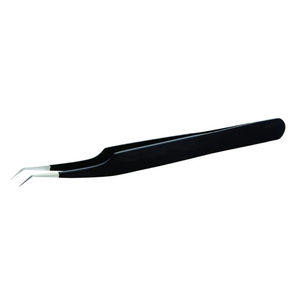 Pinzas de pestañas de alta calidad para mujeres Pinzas profesionales de acero inoxidable en negro Instrumentos de belleza Pinzas de pestañas - Product Image 6