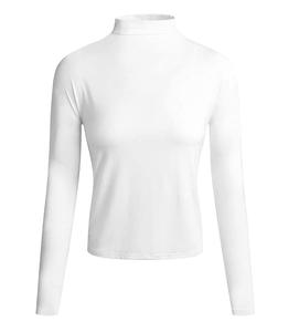 Pull en maille à col roulé uni pour femme, de haute qualité, vente chaude, doux, respirant, extensible, pour un style décontracté d'hiver, logo - Product Image 6