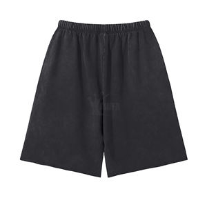 Unisex High Street French Terry Fitness Running Shorts Breathable Cotton Solid Pattern <b>Elastic</b> Waist Summer Sport Men's - Product Image 6