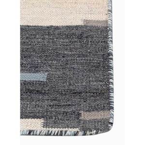 พรมขนสัตว์สีน้ำเงินแบบแบนลายเบดูอิน รุ่น ADWL-13120 สำหรับใช้ในบ้าน ลายแบบนามธรรม - Product Image 4