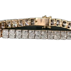 Radiant Cut Moissanite Diamond Tennis Bracelet 925 Sterling Silver Customizedmoissanite Bracelet para boda - Product Image 2