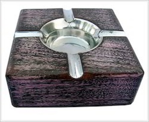 Cendrier en bois portable de qualité supérieure classique avec base en bois, forme ronde, taille personnalisée pour la maison et la restauration - Product Image 5