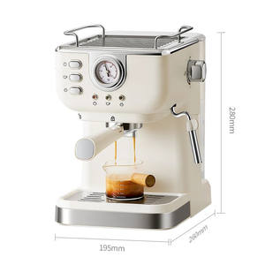 Machine à café expresso italienne en acier inoxydable 220V, système de brassage semi-automatique pour hôtels - Prise US/EU - Product Image 5