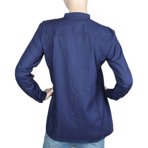 Chemise décontractée à manches longues pour femme Chase Value - Polycoton bleu marine - Product Image 4