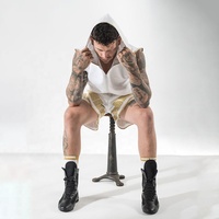 Shorts de boxe Muay Thai MMA Pakistan en Spandex noir et blanc, taille élastique, pour l'entraînement estival sur la plage
