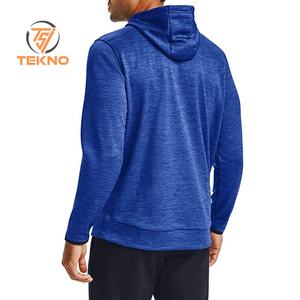 Venta al por mayor de la fábrica personalizable de los hombres Casual Hip Hop Streetwear pulóver de calidad superior 100% algodón sólido sudaderas con capucha para el otoño - Product Image 3