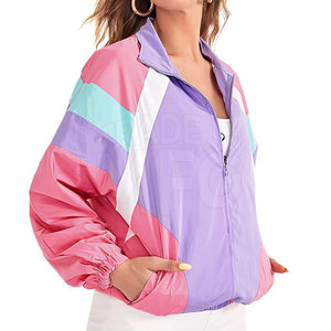 Direct Factory Supply Women's Custom Made <b>Nylon</b> Bomber Jacket Professional Wholesale Breathable Knitted <b>Fabric</b> Solid Winter - Product Image 3