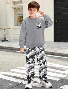 Ensemble survêtement deux pièces pour bébé garçon, décontracté, uni, respirant, léger, pour le sport - Product Image 4