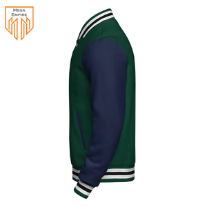 Veste d'université de baseball d'hiver personnalisée unisexe à col montant avec logo avant vente en gros de boutons College Letterman Design - Product Image 3