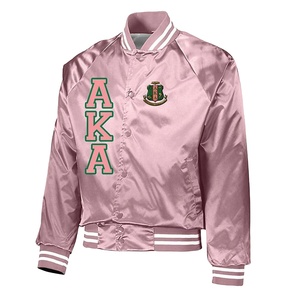 Chaqueta Bomber Corta de Satén para Mujer, Estilo Universitario, con Cierre de Cremallera, Bordado Personalizado, Superventas - Product Image 4