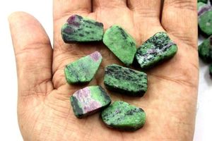 10ชิ้นทับทิม zoisite ทับทิมธรรมชาติอัญมณีหลวมขนาด20-24มม - Product Image 4