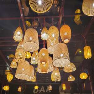 โคมไฟไม้ไผ่รูปทรงต่างๆที่ทนทานผลิตภัณฑ์ตกแต่งบ้านแบบคลาสสิกโคมไฟไม้ไผ่ - Product Image 5