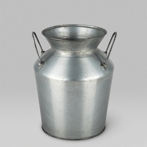 Lata de leche galvanizada decorativa Vintage rústica con asas fuertes Ideal para hogares cocinas jardín exterior e Interior de granja - Product Image 1
