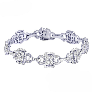 Bracelet en diamant rond Moissanite de qualité supérieure en argent sterling S925 cadeau de fête d'anniversaire de style classique pour les femmes - Product Image 1