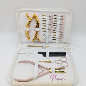 Nouveauté : Kit d'outils de pose d'extensions capillaires en acier inoxydable – Couleurs et logos personnalisés disponibles (OEM) – Qualité supérieure - Product Image 1