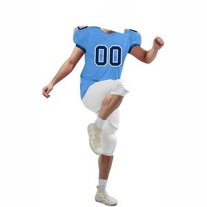 Maillot de football américain sur mesure, couleur unie, séchage rapide, respirant, manches courtes, évacuation de l'humidité - Product Image 5