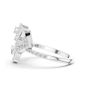 Bague pour femme en diamant de laboratoire de 0,348 carats, clarté VVS-VS EF, or 18 carats, 14 carats, 10 carats et argent 925, or rose, or jaune, or blanc - Product Image 6