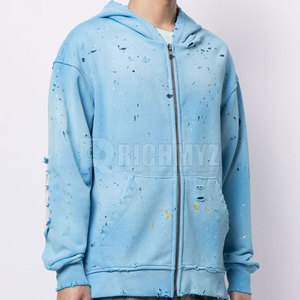 Sudaderas con Capucha Personalizadas con Cierre, Sudaderas Ligeras con Efecto Desgastado, Sudaderas con Capucha de Alta Calidad con Cierre 2025 - Product Image 3