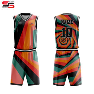 OEM Design Good Quality Custom Basketball Uniform <b>Kits</b> Breathable Fabric Sublimated Two Piece Basketball Uniform - Product Image 3